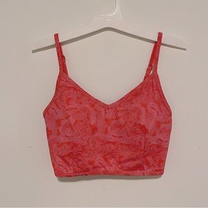 Kortni Jeane Pink Butterflies V’d Crop Top